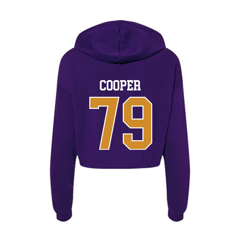Alcorn - NCAA Football : Derrick Cooper - Women's Crop Fleece Hoodie-1