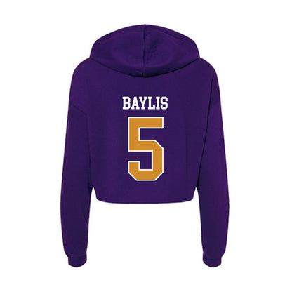 Alcorn - NCAA Baseball : Payton Baylis - Women's Crop Fleece Hoodie-1