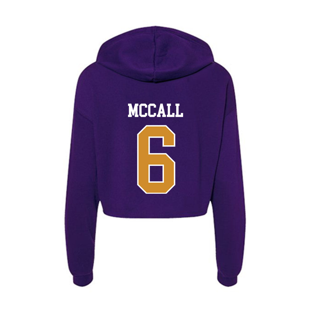 Alcorn - NCAA Football : Bakari McCall - Women's Crop Fleece Hoodie-1