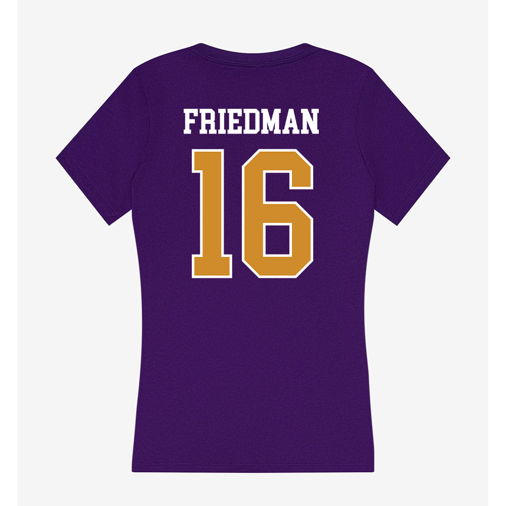 Alcorn - NCAA Baseball : Asher Friedman - Women's V-Neck T-Shirt-1