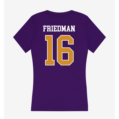 Alcorn - NCAA Baseball : Asher Friedman - Women's V-Neck T-Shirt-1