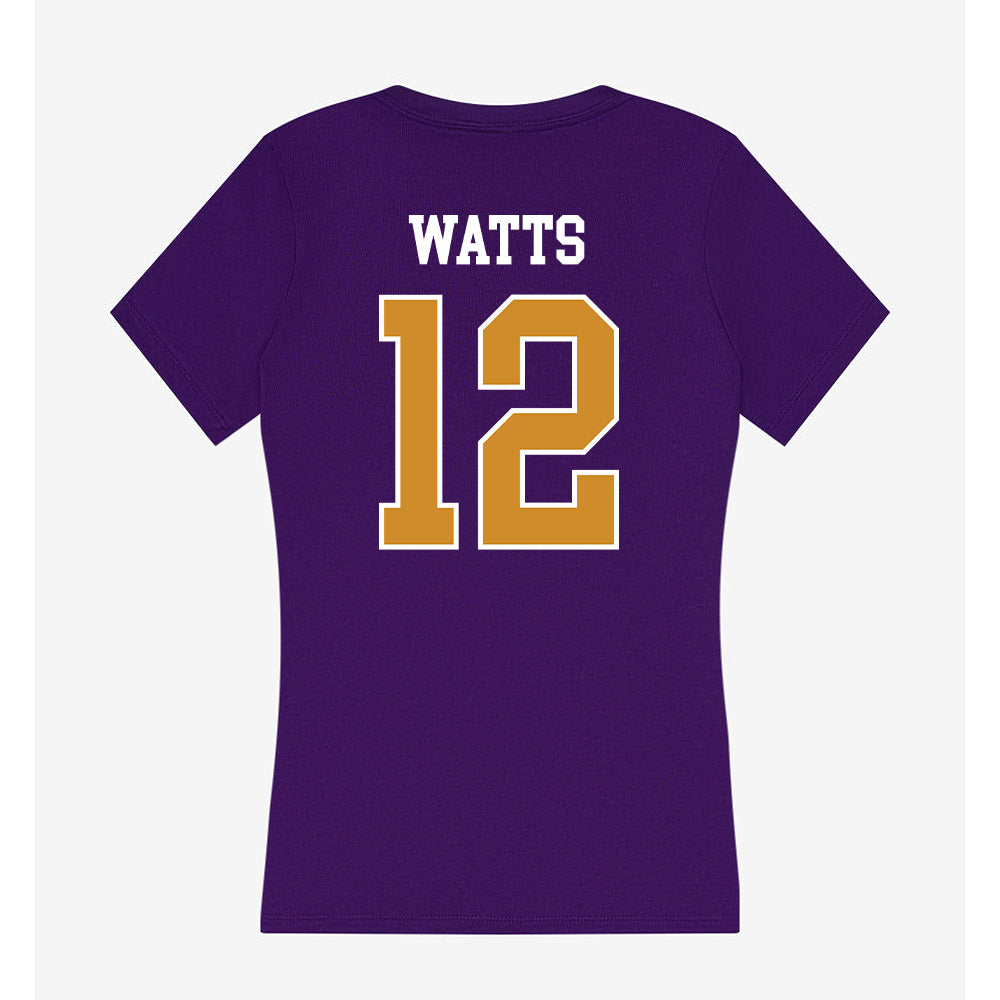 Alcorn - NCAA Softball : Layla Watts - Women's V-Neck T-Shirt-1