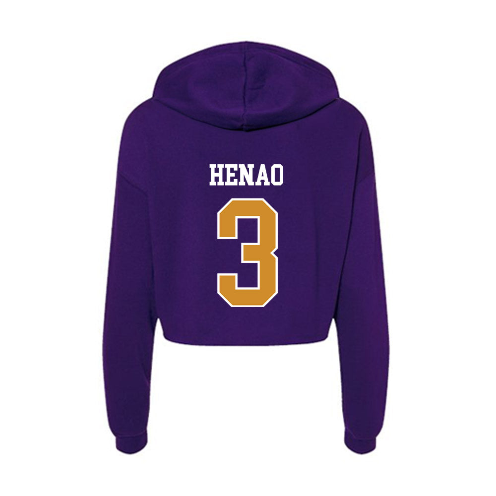 Alcorn - NCAA Women's Volleyball : Juliana Henao - Women's Crop Fleece Hoodie-1