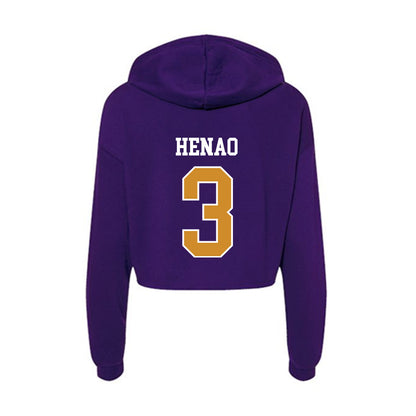 Alcorn - NCAA Women's Volleyball : Juliana Henao - Women's Crop Fleece Hoodie-1