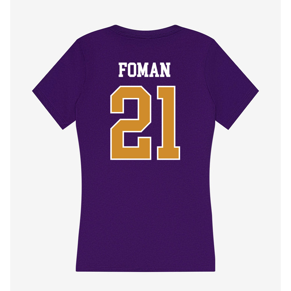 Alcorn - NCAA Men's Basketball : Kameron Foman - Women's V-Neck T-Shirt-1