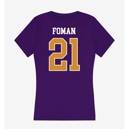 Alcorn - NCAA Men's Basketball : Kameron Foman - Women's V-Neck T-Shirt-1