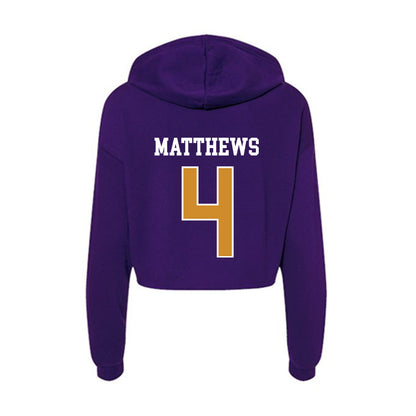 Alcorn - NCAA Football : Jacoby Matthews - Women's Crop Fleece Hoodie-1