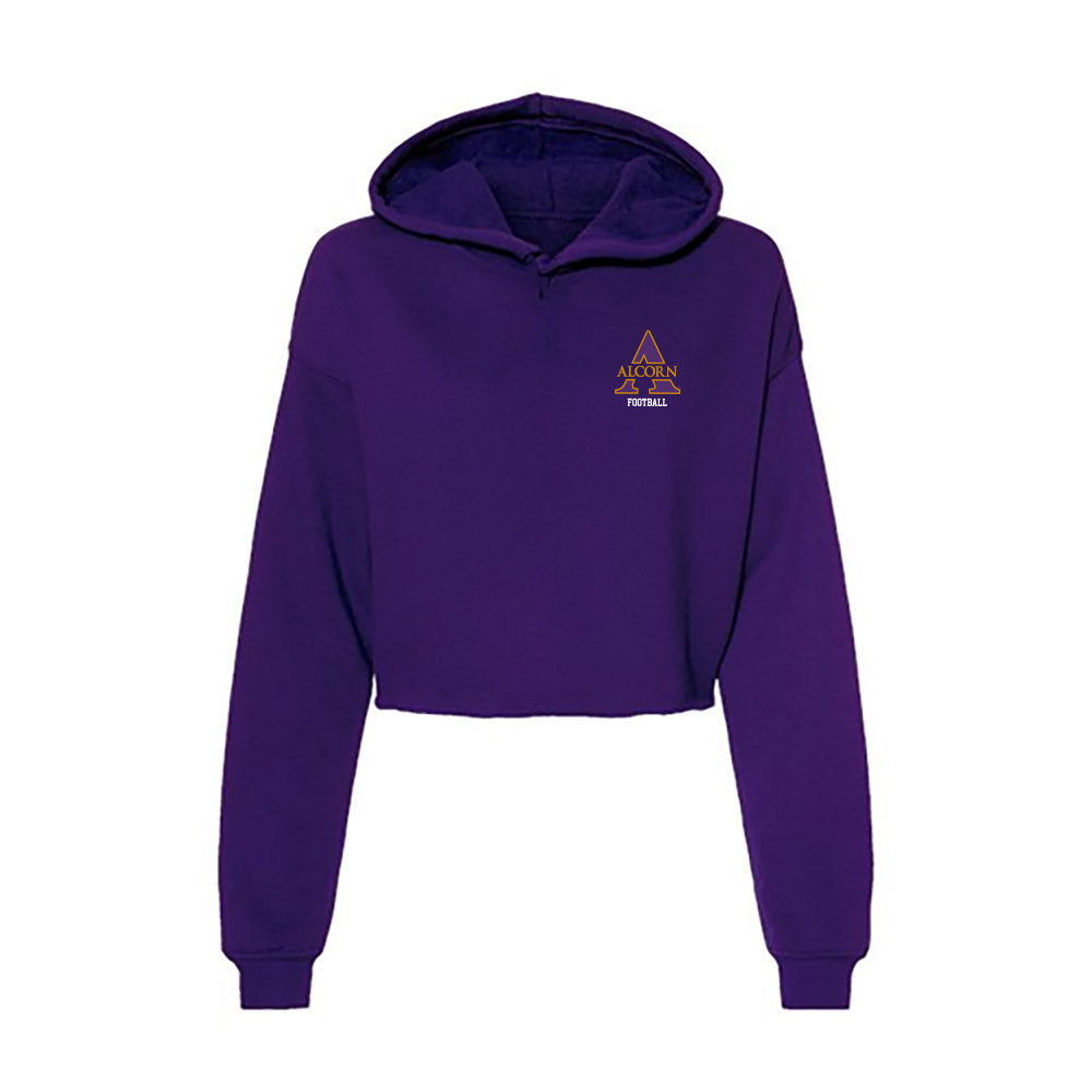 Alcorn - NCAA Football : Tayvion Haney - Women's Crop Fleece Hoodie-0