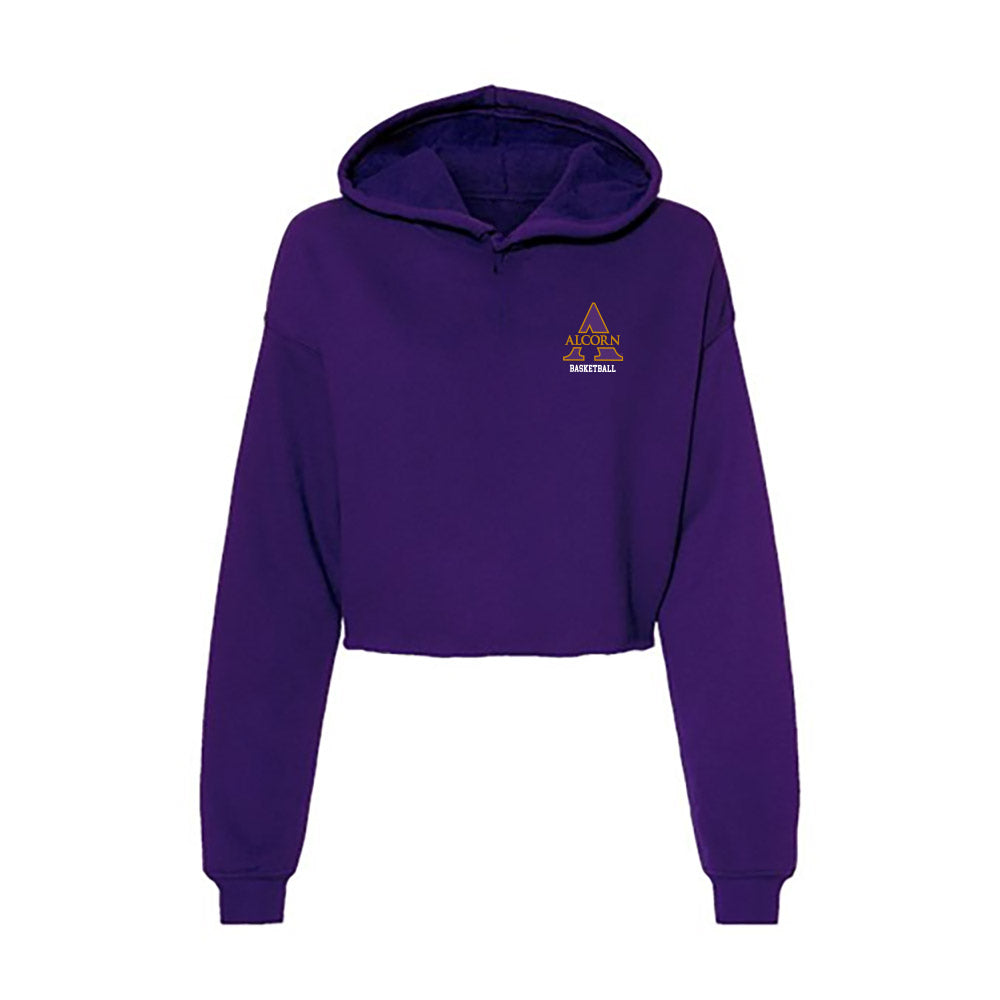 Alcorn - NCAA Men's Basketball : Kameron Foman - Women's Crop Fleece Hoodie-0