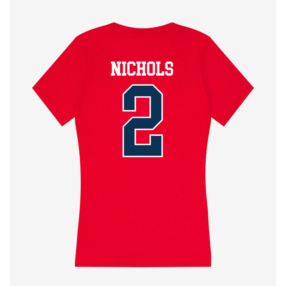 Saginaw Valley - NCAA Men's Basketball : Triston Nichols - Women's V-Neck T-Shirt-1