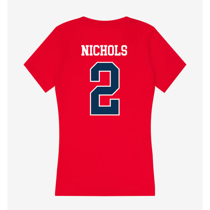 Saginaw Valley - NCAA Men's Basketball : Triston Nichols - Women's V-Neck T-Shirt-1