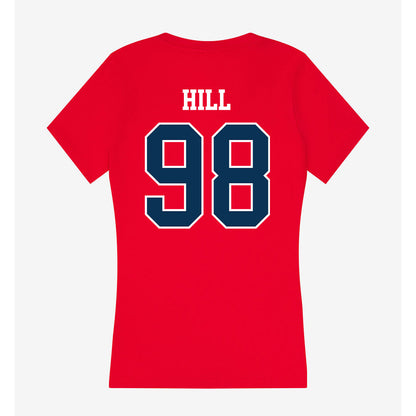 Saginaw Valley - NCAA Football : Allon Hill - Women's V-Neck T-Shirt-1