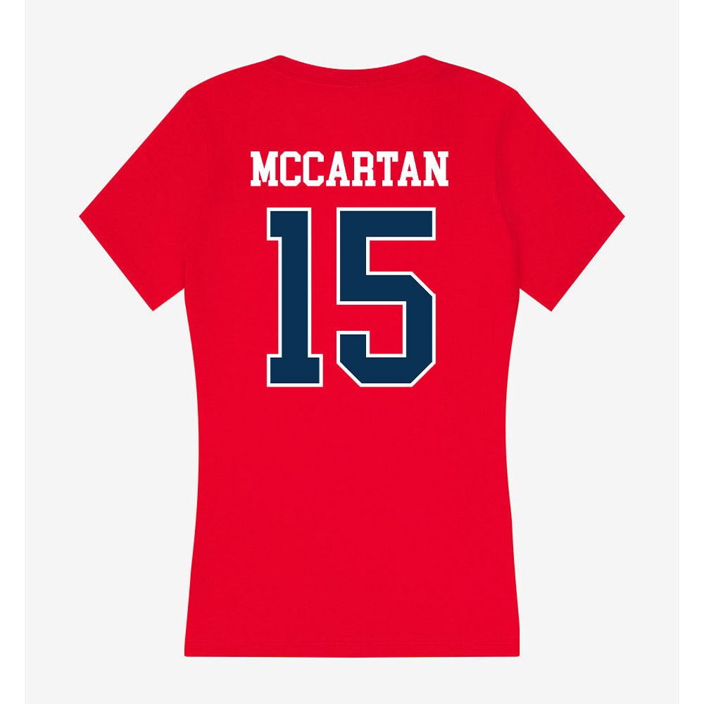Saginaw Valley - NCAA Baseball : Ryan Mccartan - Women's V-Neck T-Shirt-1
