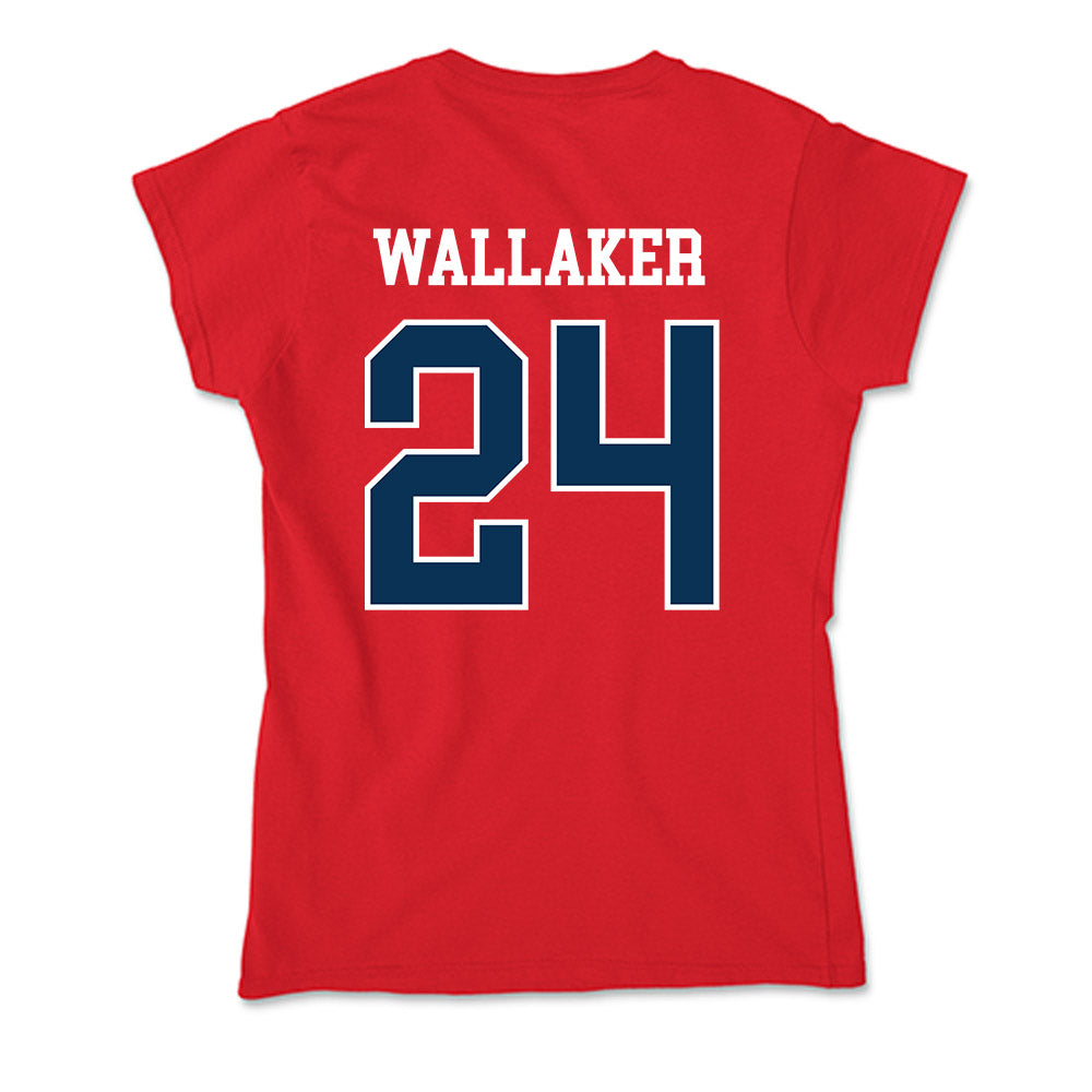Saginaw Valley - NCAA Men's Basketball : cade wallaker - Soft Style Women’s T-Shirt-1