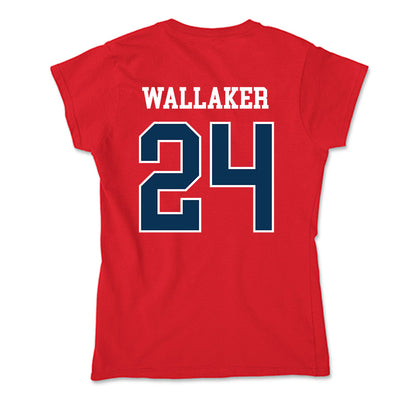 Saginaw Valley - NCAA Men's Basketball : cade wallaker - Soft Style Women’s T-Shirt-1