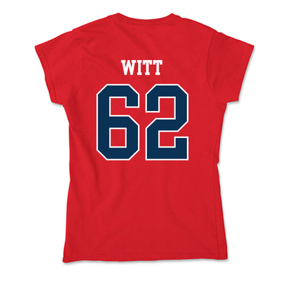 Saginaw Valley - NCAA Football : Trevor Witt - Soft Style Women’s T-Shirt-1