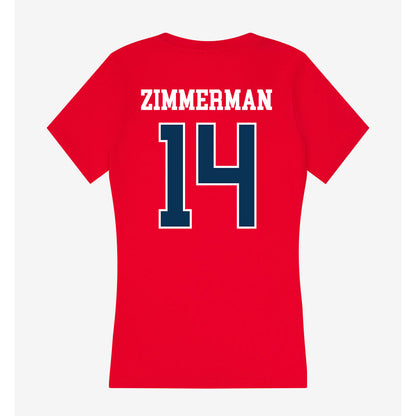 Saginaw Valley - NCAA Men's Soccer : Liam Zimmerman - Women's V-Neck T-Shirt-1