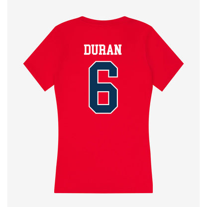 Saginaw Valley - NCAA Men's Basketball : Aidan Duran - Women's V-Neck T-Shirt-1