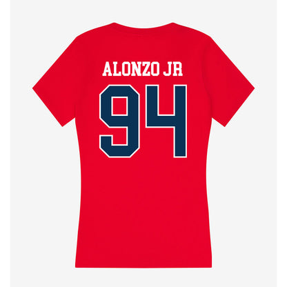 Saginaw Valley - NCAA Football : Timothy Alonzo Jr - Women's V-Neck T-Shirt-1