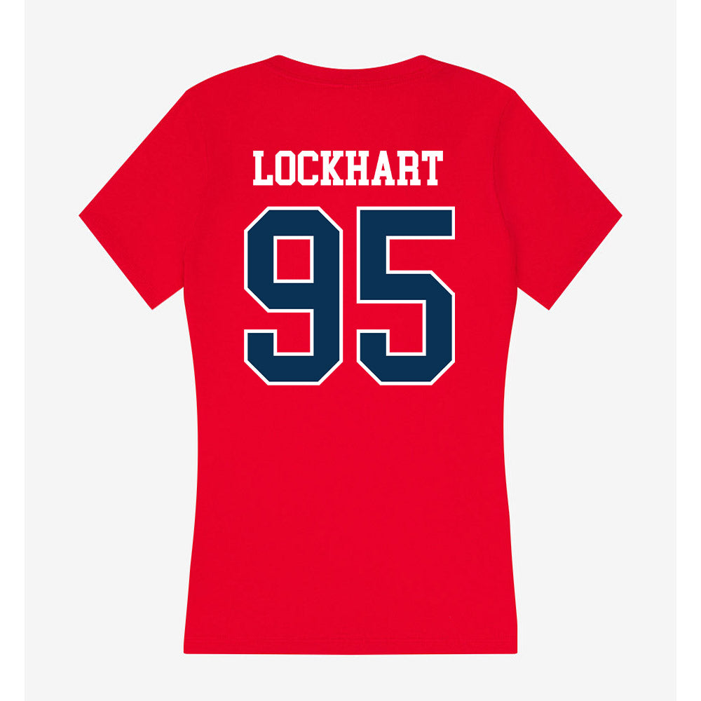 Saginaw Valley - NCAA Football : Jayden Lockhart - Women's V-Neck T-Shirt-1