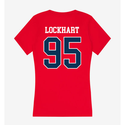 Saginaw Valley - NCAA Football : Jayden Lockhart - Women's V-Neck T-Shirt-1