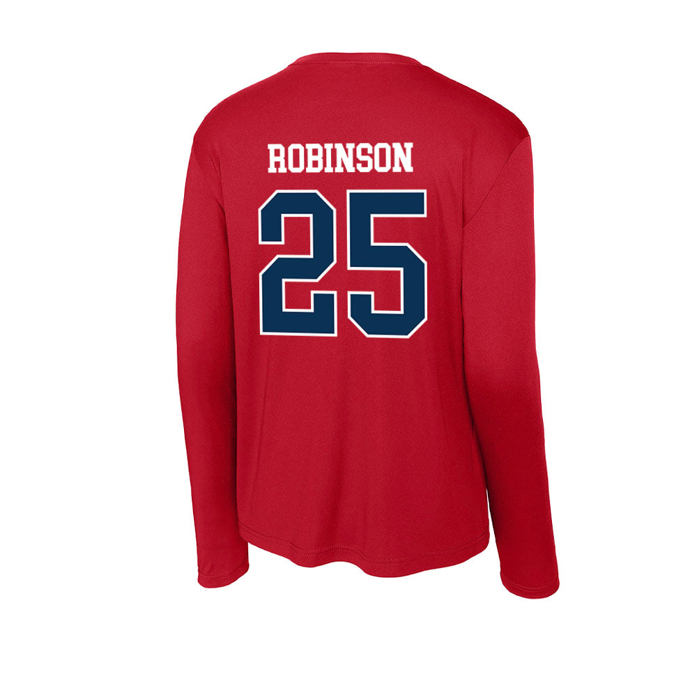 Saginaw Valley - NCAA Baseball : Aiden Robinson - Activewear Long Sleeve T-Shirt-1