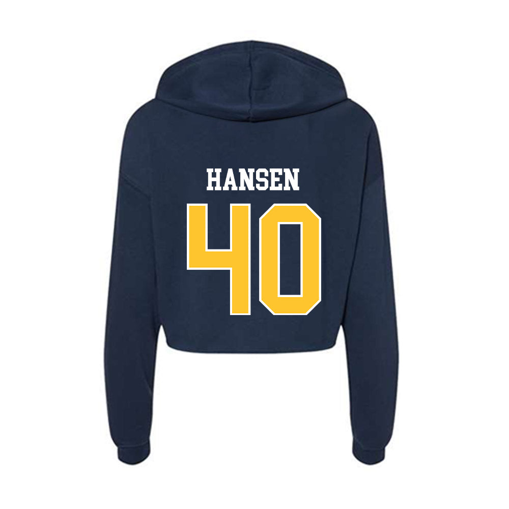 North Carolina A&T - NCAA Baseball : Aiden Hansen - Women's Crop Fleece Hoodie-1