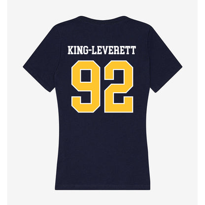 North Carolina A&T - NCAA Football : Jelani King-Leverett - Women's V-Neck T-Shirt-1