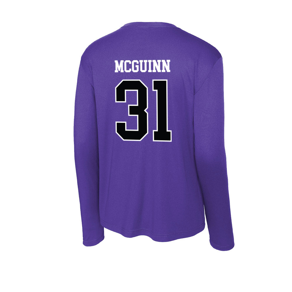 Stonehill - NCAA Men's Basketball : Pearse McGuinn - Activewear Long Sleeve T-Shirt-1