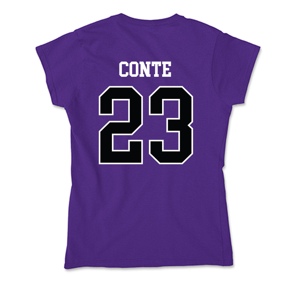 Stonehill - NCAA Softball : Shannon Conte - Soft Style Women’s T-Shirt-1