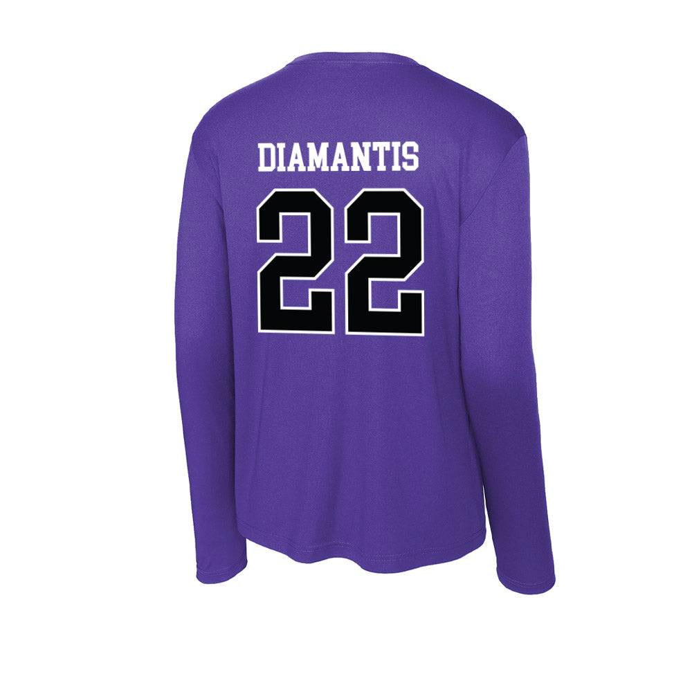 Stonehill - NCAA Men's Basketball : Charles Diamantis - Activewear Long Sleeve T-Shirt-1