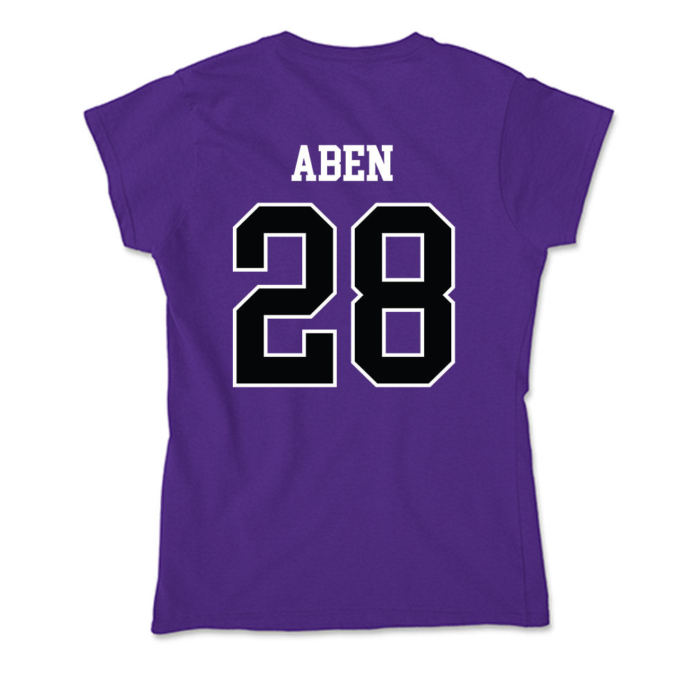 Stonehill - NCAA Men's Ice Hockey : Zachary Aben - Soft Style Women’s T-Shirt-1