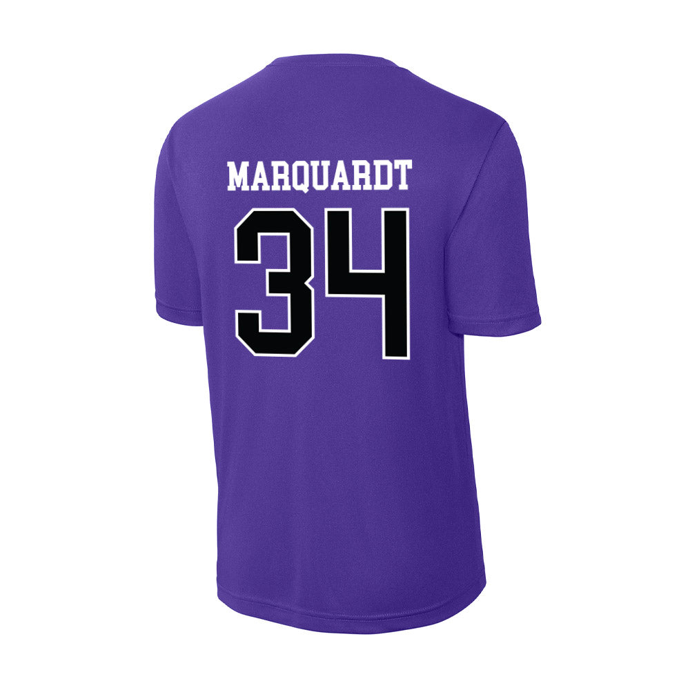 Stonehill - NCAA Men's Basketball : Neal Marquardt - Activewear T-Shirt-1