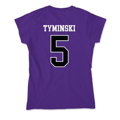Stonehill - NCAA Football : Damian Tyminski - Soft Style Women’s T-Shirt-1