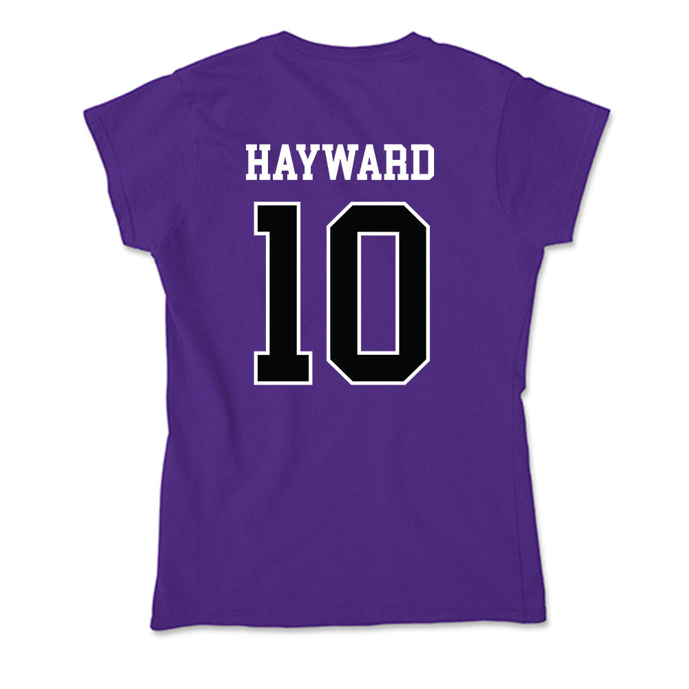 Stonehill - NCAA Women's Basketball : Sharn Hayward - Soft Style Women’s T-Shirt-1