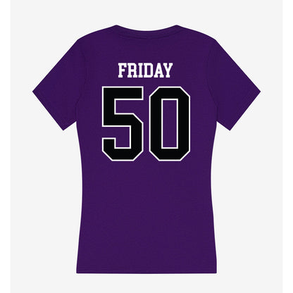Stonehill - NCAA Football : Vahn Friday - Women's V-Neck T-Shirt-1