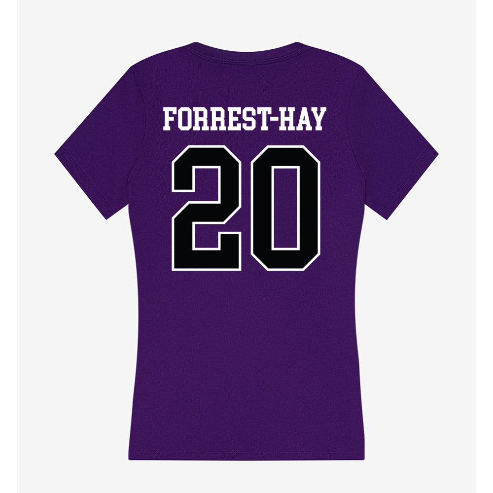 Stonehill - NCAA Men's Soccer : James Forrest-Hay - Women's V-Neck T-Shirt-1