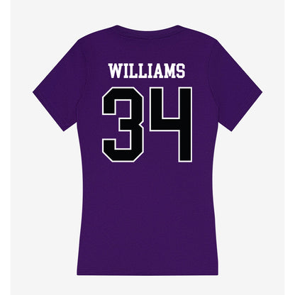 Stonehill - NCAA Football : Ja'Dyn Williams - Women's V-Neck T-Shirt-1