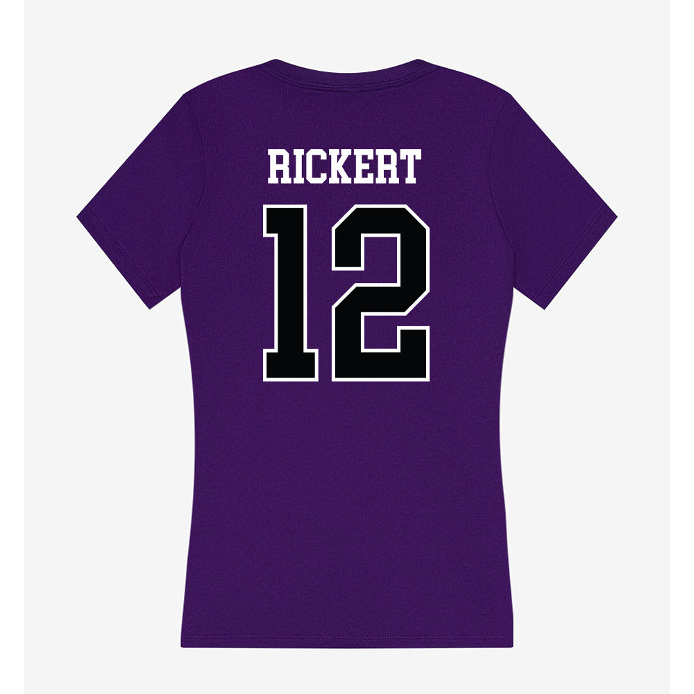 Stonehill - NCAA Baseball : Michael Rickert - Women's V-Neck T-Shirt-1