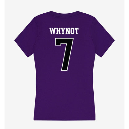 Stonehill - NCAA Women's Ice Hockey : Reagan Whynot - Women's V-Neck T-Shirt-1