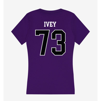 Stonehill - NCAA Football : Connor Ivey - Women's V-Neck T-Shirt-1