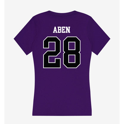 Stonehill - NCAA Men's Ice Hockey : Zachary Aben - Women's V-Neck T-Shirt-1