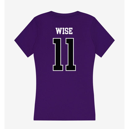 Stonehill - NCAA Women's Ice Hockey : Peyton Wise - Women's V-Neck T-Shirt-1