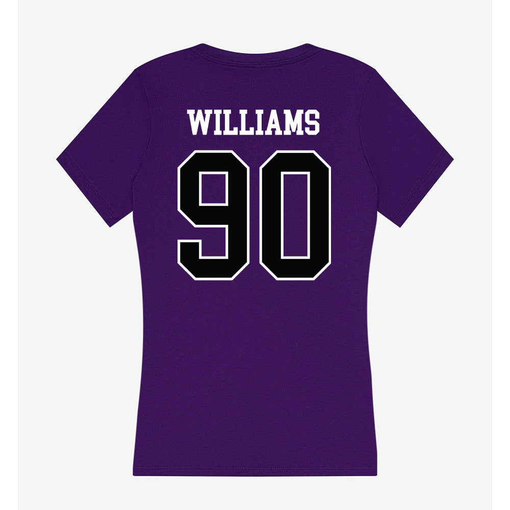 Stonehill - NCAA Football : Pj Williams - Women's V-Neck T-Shirt-1