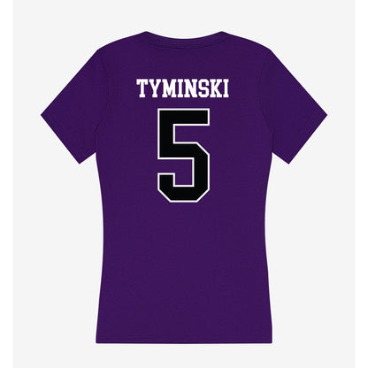 Stonehill - NCAA Football : Damian Tyminski - Women's V-Neck T-Shirt-1