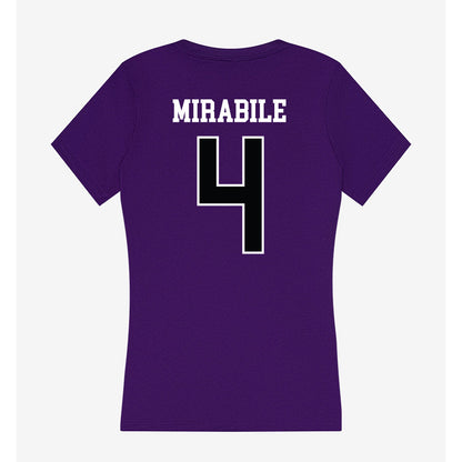 Stonehill - NCAA Women's Field Hockey : Karleigh Mirabile - Women's V-Neck T-Shirt-1