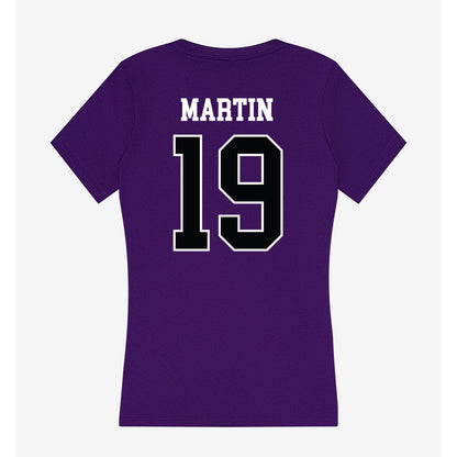 Stonehill - NCAA Baseball : Adam Martin - Women's V-Neck T-Shirt-1