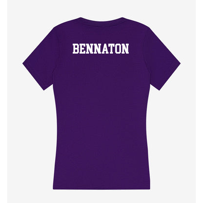 Stonehill - NCAA Men's Tennis : Guillermo Bennaton - Women's V-Neck T-Shirt-1