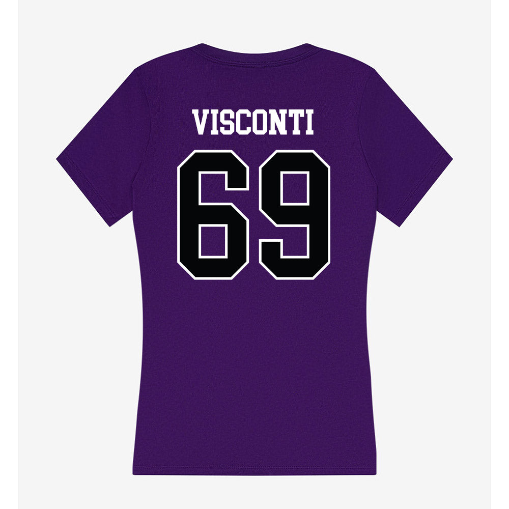Stonehill - NCAA Football : Alexander Visconti - Women's V-Neck T-Shirt-1