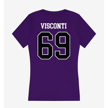 Stonehill - NCAA Football : Alexander Visconti - Women's V-Neck T-Shirt-1